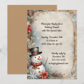 Jolly Snowman kerstfeest Kaart (Voorkant / Achterkant)