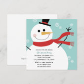 Jolly Snowman Kerstfeest Kaart (Voorkant / Achterkant)