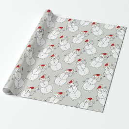 Jolly Snowman kerstinpakpapier Cadeaupapier