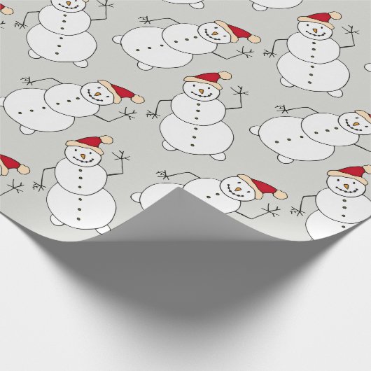Jolly Snowman kerstinpakpapier Cadeaupapier (Hoek)