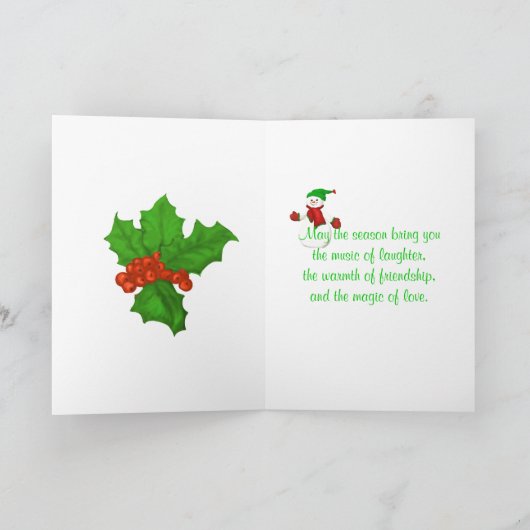 Jolly Snowman-kerstkaart Feestdagen Kaart (Binnen)