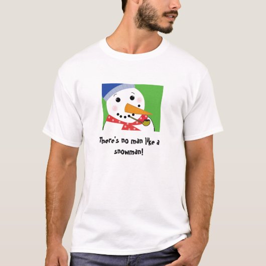 Jolly Snowman met een Corncob Pipe T-shirt (Voorkant)