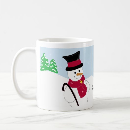 Jolly Snowman met Gezegde Koffiemok (Links)