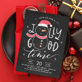 Jolly Snowman met kerstfeest Uitnodiging