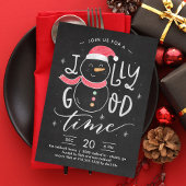 Jolly Snowman met kerstfeest Uitnodiging