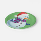 Jolly Snowman Papieren Bordje (Gekanteld)