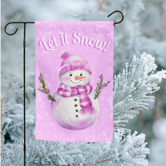 Jolly Snowman Pink Personalized Keramisch Ornament