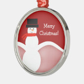 Jolly Snowman Premium Round Ornament (Links)