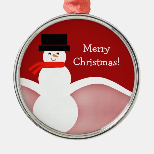 Jolly Snowman Premium Round Ornament (Voorkant)