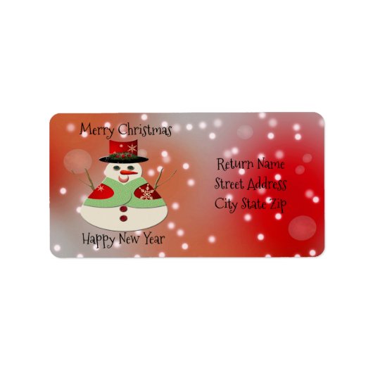 Jolly Snowman Snowy Dreams Etiket (Voorkant)