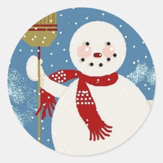 Jolly Snowman Sticker (Voorkant)