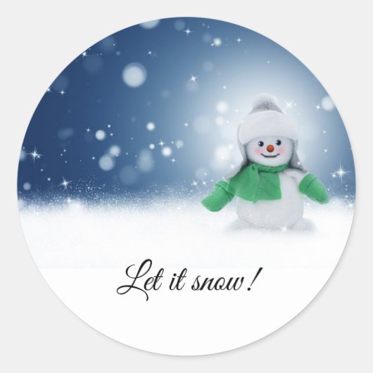 Jolly Snowman Sticky Labels (Voorkant)