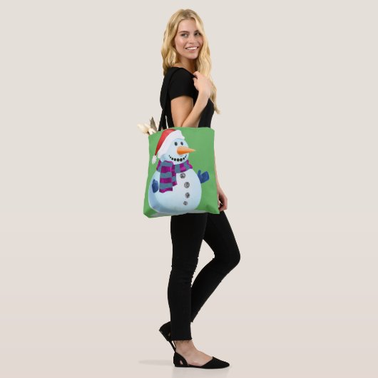 Jolly Snowman Tote Bag (Op model)