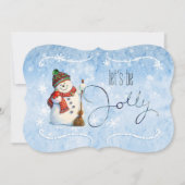 Jolly Snowman Vakantie Partij ID841 Kaart (Voorkant)