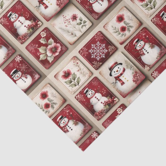 Jolly Snowmen Tissuepapier (Detail)