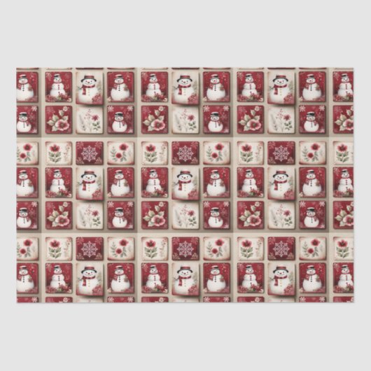 Jolly Snowmen Tissuepapier (Voorkant)