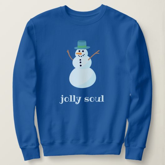 "Jolly Soul" Snowman Sweatshirt (Design voorkant)