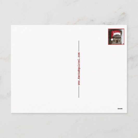 Jolly Squirrel Dearing Santa Hat · Santa Squirrel Feestdagenkaart (Achterkant)