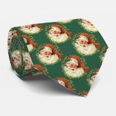 Jolly St Nicholas Patroon Kerstmis Stropdas (Opgerold)