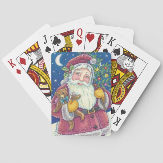JOLLY ST. NICK-kerstDECK BICYCLE POKER CARDS Speelkaarten (Achterkant)