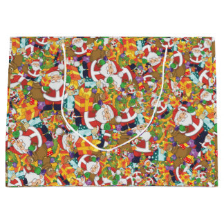 Jolly St. Nick Santa Claus geeft kerstkerstkerstca Groot Cadeauzakje