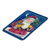 JOLLY ST NICK & TEDDYBEAR, OUDERWETSE KERST MAGNEET (Linkerzijde)