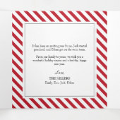 Jolly Stripes Kerstfeestdag Trivoudig Fotokaart Drieluik Wenskaart (Binnenkant midden)