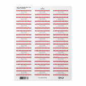 Jolly Stripes Merry kerstreturn Address Label (Full Sheet)