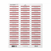 Jolly Stripes Merry kerstreturn Address Label (Full Sheet)