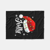 Jolly Subtle Minimal Christmas Funny Holiday Party Fleece Deken (Voorkant (Horizontaal))