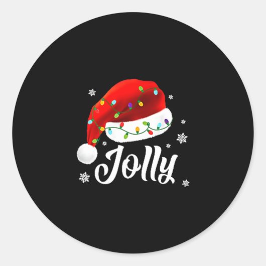 Jolly Subtle Minimal Christmas Funny Holiday Party Ronde Sticker (Voorkant)