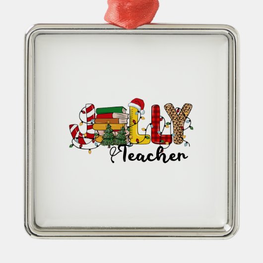 Jolly Teacher Metalen Ornament (Voorkant)