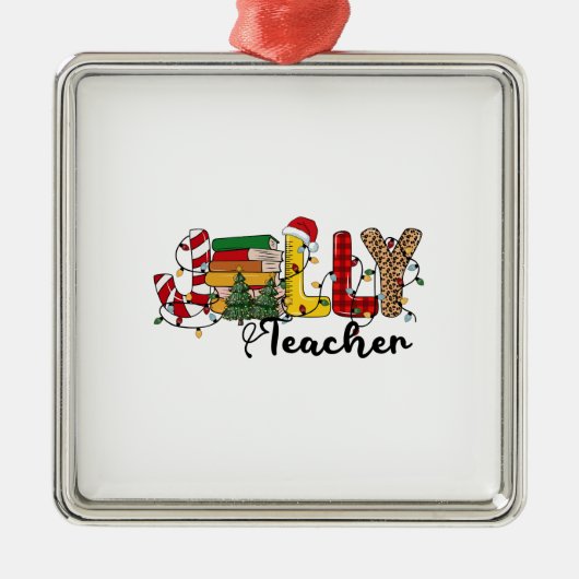 Jolly Teacher Metalen Ornament (Voorkant)