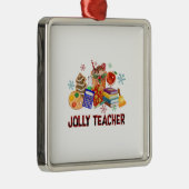 Jolly Teacher Metalen Ornament (Rechts)