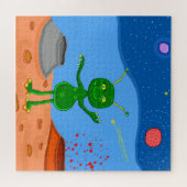 Jolly the Cute Alien Legpuzzel (Horizontaal)