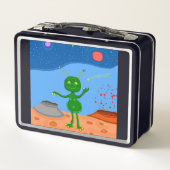 Jolly the Cute Alien Metal Lunch Box (Achterkant)