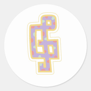 jolly treble clef ronde sticker