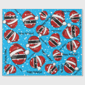 Jolly Trinidad Vlag Kerststijl Cadeaupapier (Vlak)