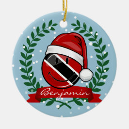 Jolly Trinidad Vlag Kerststijl Keramisch Ornament