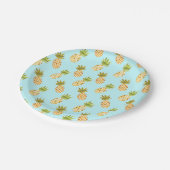 Jolly Tropical Waterverf Pineapple Pattern Papieren Bordje (Gekanteld)