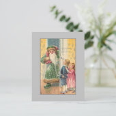 Jolly Victoriaans Vader Kerstmis met Kinderen Briefkaart (Staand voorkant)