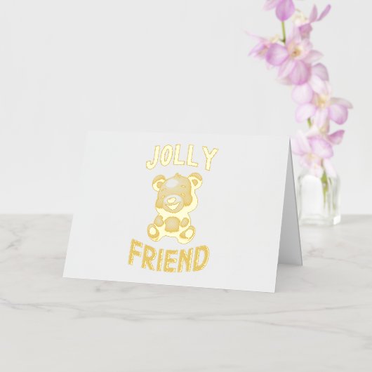 Jolly Vriend Pandas Juli Beren 30 Teddy Vriendscha Folie Feestdagenkaart (Orchidee)
