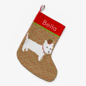 Jolly West Highland Terrier Kleine Kerstsok (Voorkant (Hangend))
