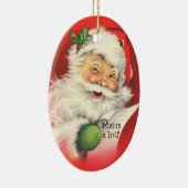  Jolly Winking Santa Kerstmis-Ornament Keramisch Ornament (Rechts)