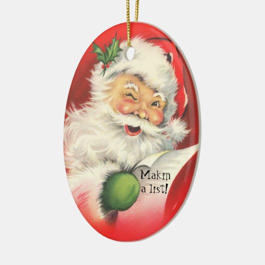  Jolly Winking Santa Kerstmis-Ornament Keramisch Ornament (Links)
