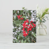 Jolly Winter Berry Kerstseizoen wenskaart (Staand voorkant)