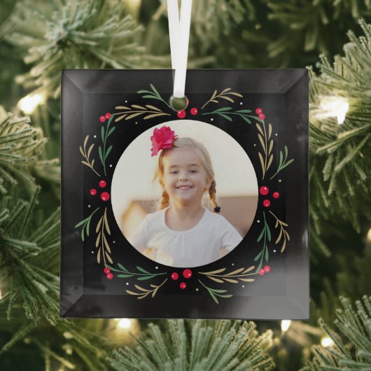 Jolly Wishes Bewerkbare kleur Aangepast Ornament (Insitu)