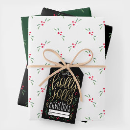Jolly Wishes Kerstcadeau Inpakpapier Bladen