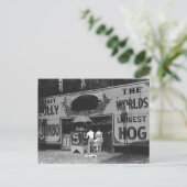 Jolly World's Grootste Hog  Carnaval Foto Feestdagenkaart (Staand voorkant)