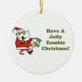 Jolly Zombie Kerstmis Keramisch Ornament (Voorkant)